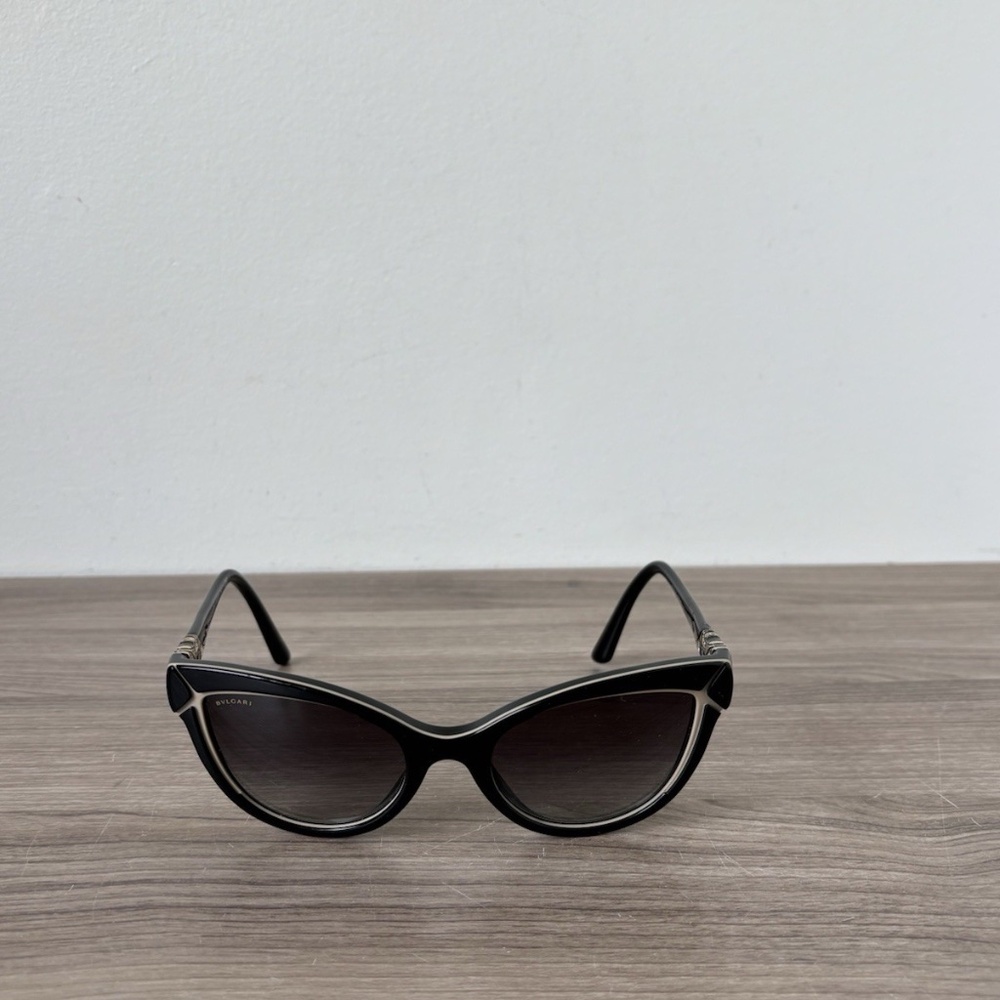 Bvlgari Sunglasses Black Gold Diamante Cat Eye Authentic❤️